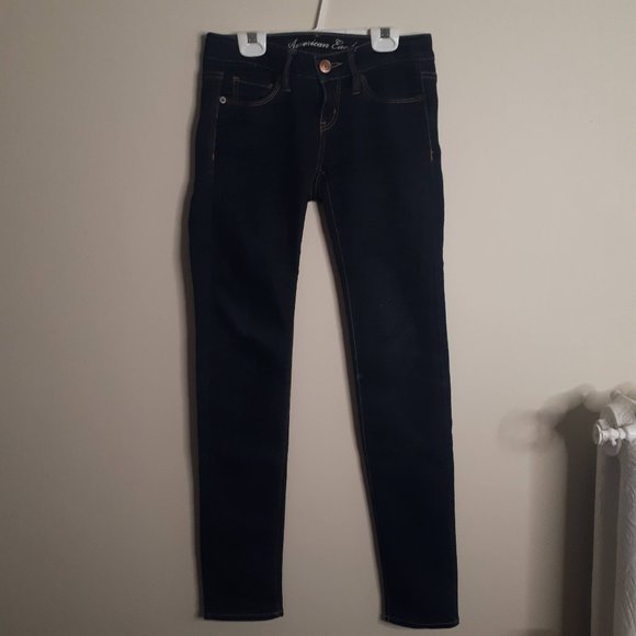 American Eagle Dark Wash Skinny Jeans - Picture 2 of 4
